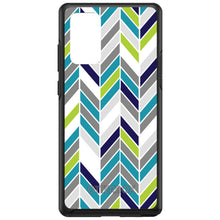 DistinctInk™ OtterBox Symmetry Series Case for Apple iPhone / Samsung Galaxy / Google Pixel - Teal Navy Grey Herringbone