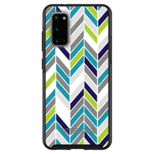 DistinctInk™ OtterBox Symmetry Series Case for Apple iPhone / Samsung Galaxy / Google Pixel - Teal Navy Grey Herringbone