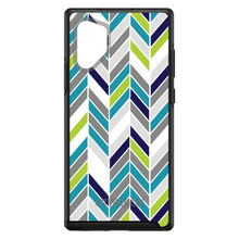 DistinctInk™ OtterBox Symmetry Series Case for Apple iPhone / Samsung Galaxy / Google Pixel - Teal Navy Grey Herringbone