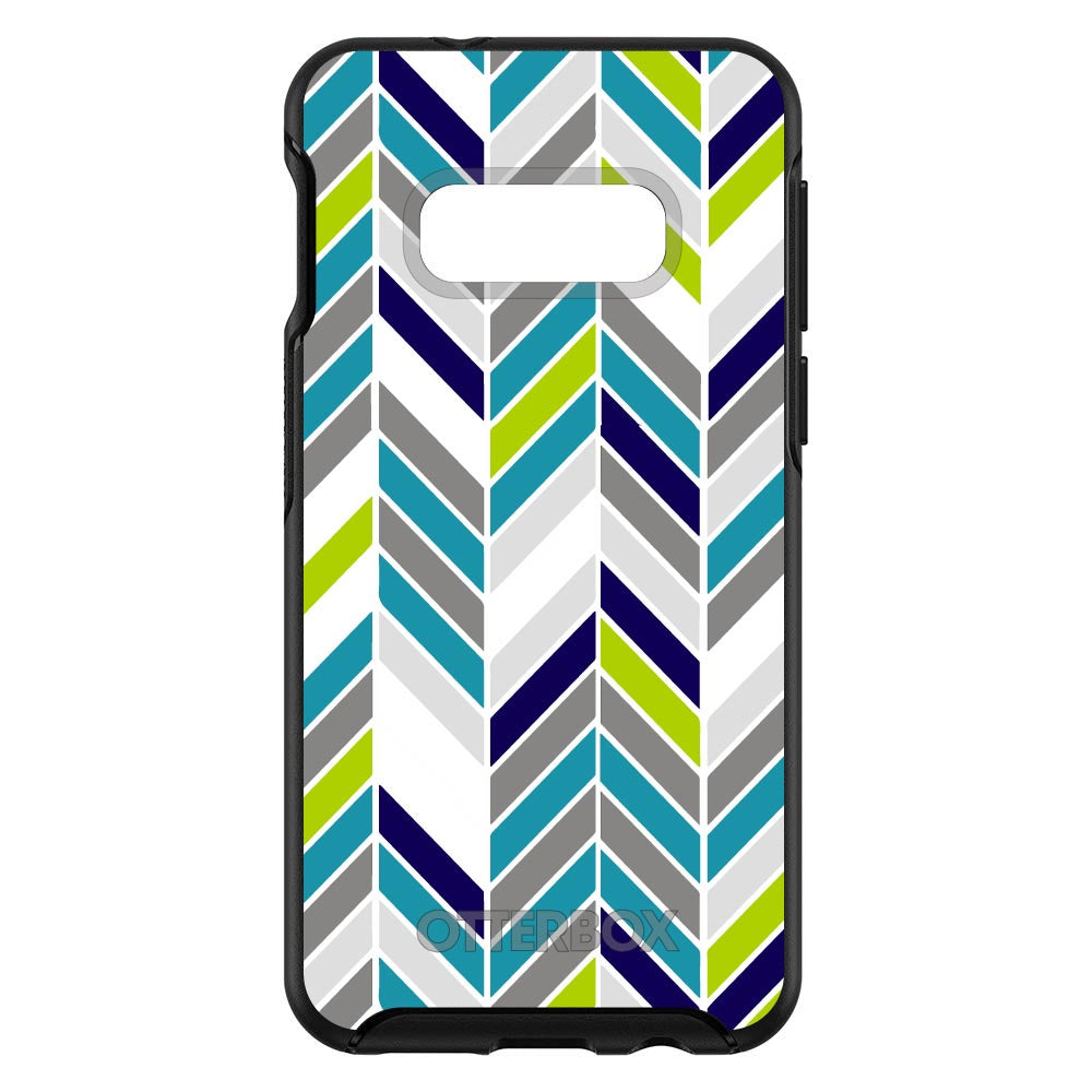Teal Navy Grey Herringbone OtterBox Symmetry Case for iPhone & Galaxy, view 7