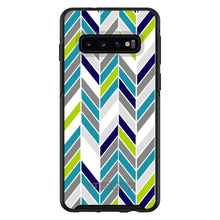 DistinctInk™ OtterBox Symmetry Series Case for Apple iPhone / Samsung Galaxy / Google Pixel - Teal Navy Grey Herringbone