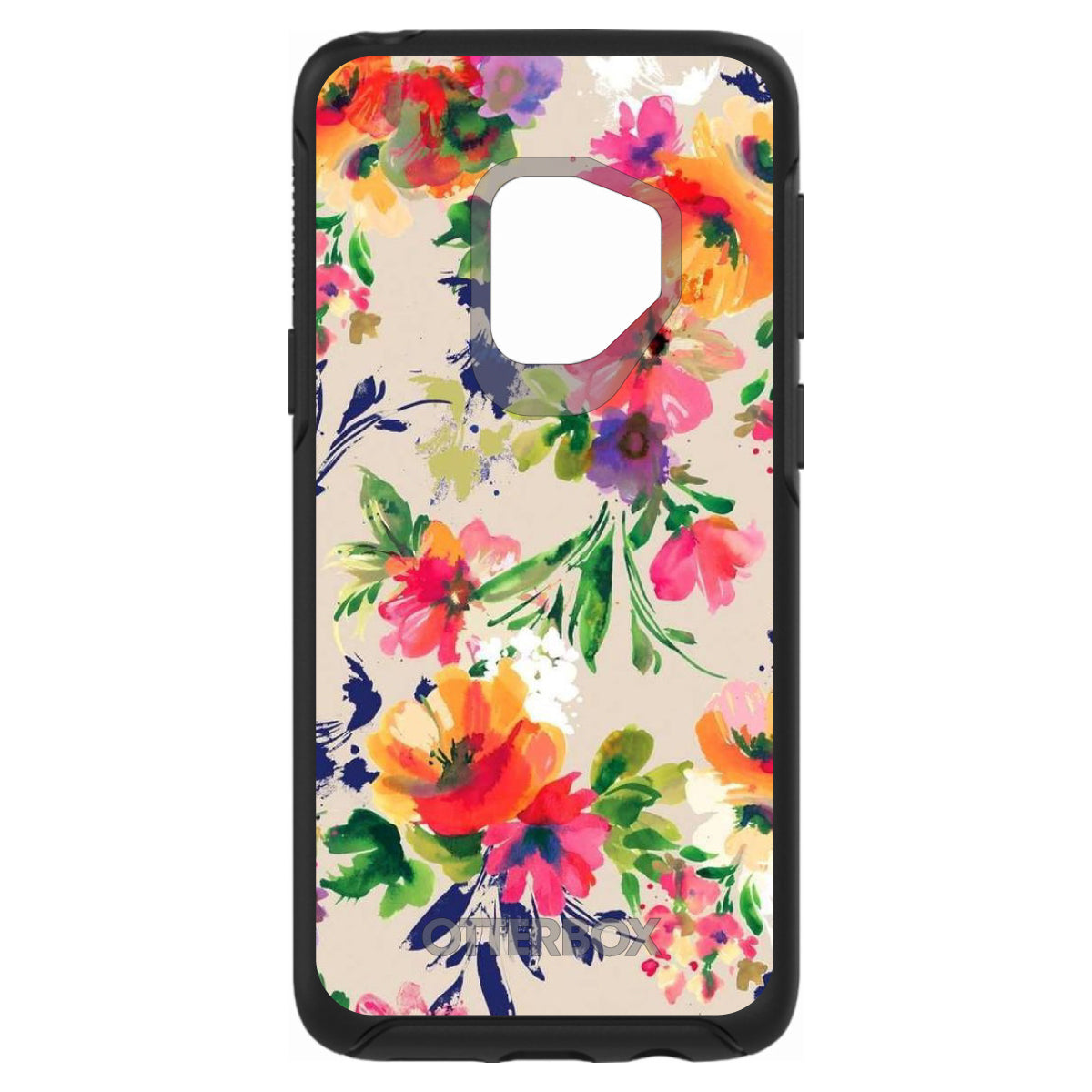 Pink Purple Floral Flowers OtterBox Symmetry Case for iPhone & Galaxy, view 8