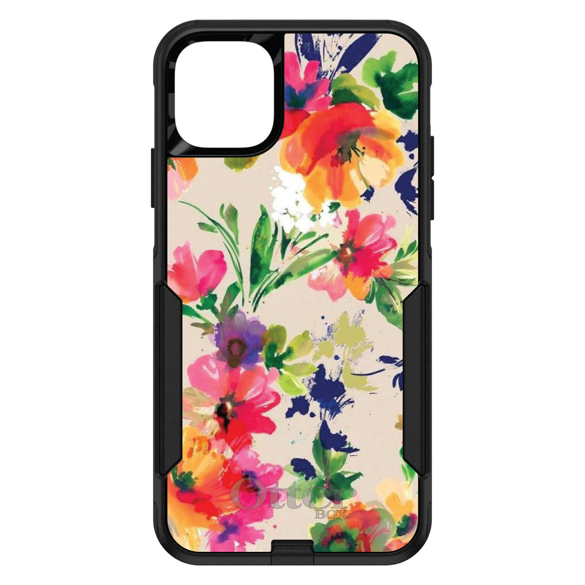 Pink Purple Floral Flowers OtterBox Commuter Case for iPhone & Galaxy, view 2