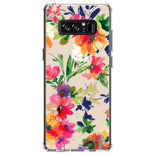 DistinctInk® Clear Shockproof Hybrid Case for Apple iPhone / Samsung Galaxy / Google Pixel - Pink Purple Floral Flowers