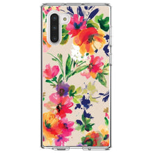 DistinctInk® Clear Shockproof Hybrid Case for Apple iPhone / Samsung Galaxy / Google Pixel - Pink Purple Floral Flowers