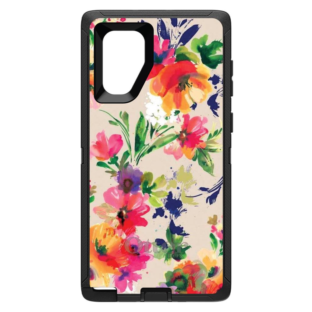 Pink Purple Floral Flowers OtterBox Defender Case for iPhone & Galaxy, view 14