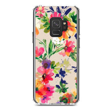 DistinctInk® Clear Shockproof Hybrid Case for Apple iPhone / Samsung Galaxy / Google Pixel - Pink Purple Floral Flowers