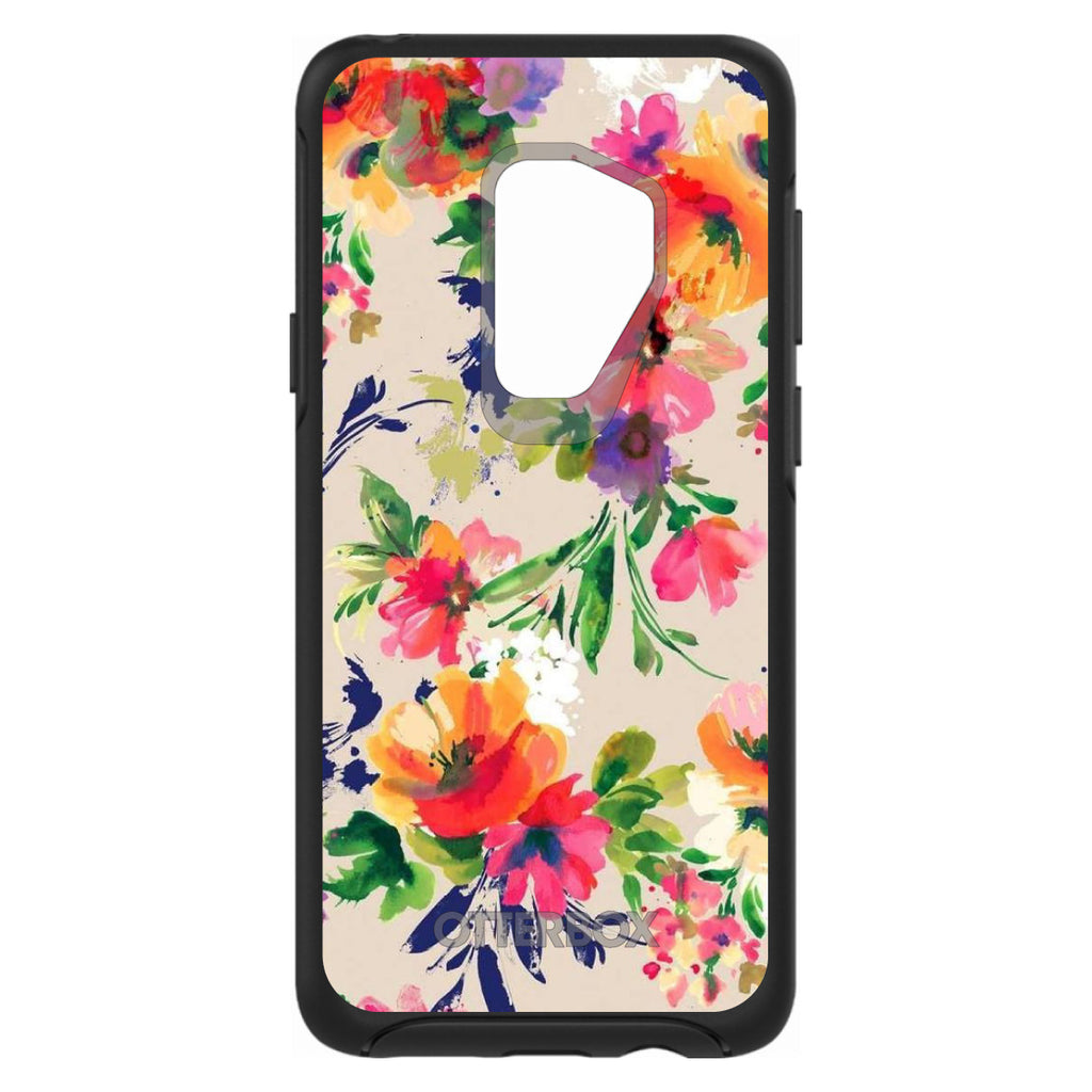 Pink Purple Floral Flowers OtterBox Symmetry Case for iPhone & Galaxy, view 9