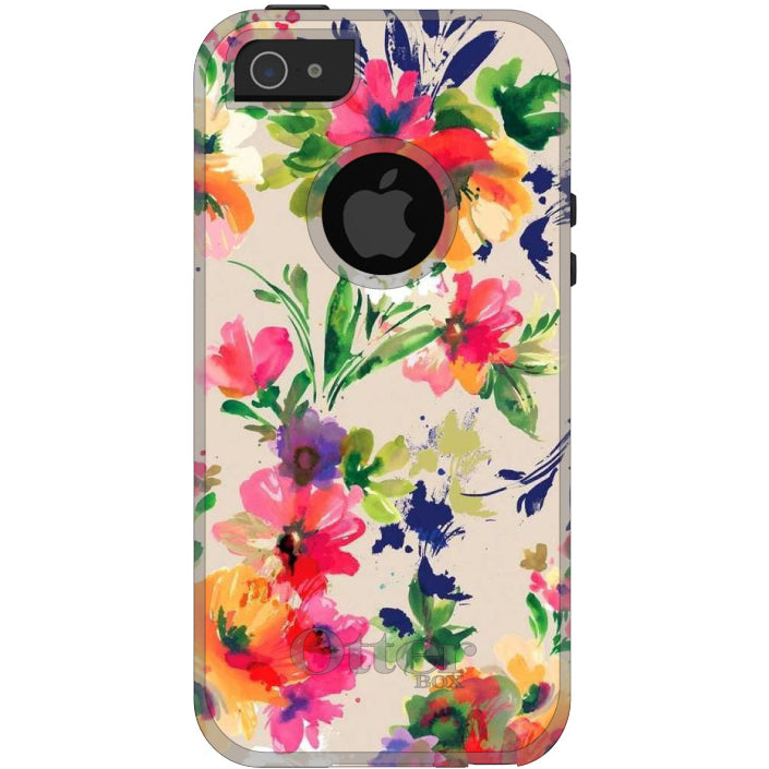 Pink Purple Floral Flowers OtterBox Commuter Case for iPhone & Galaxy, view 5