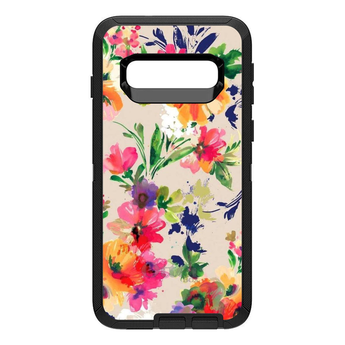 Pink Purple Floral Flowers OtterBox Defender Case for iPhone & Galaxy, view 9