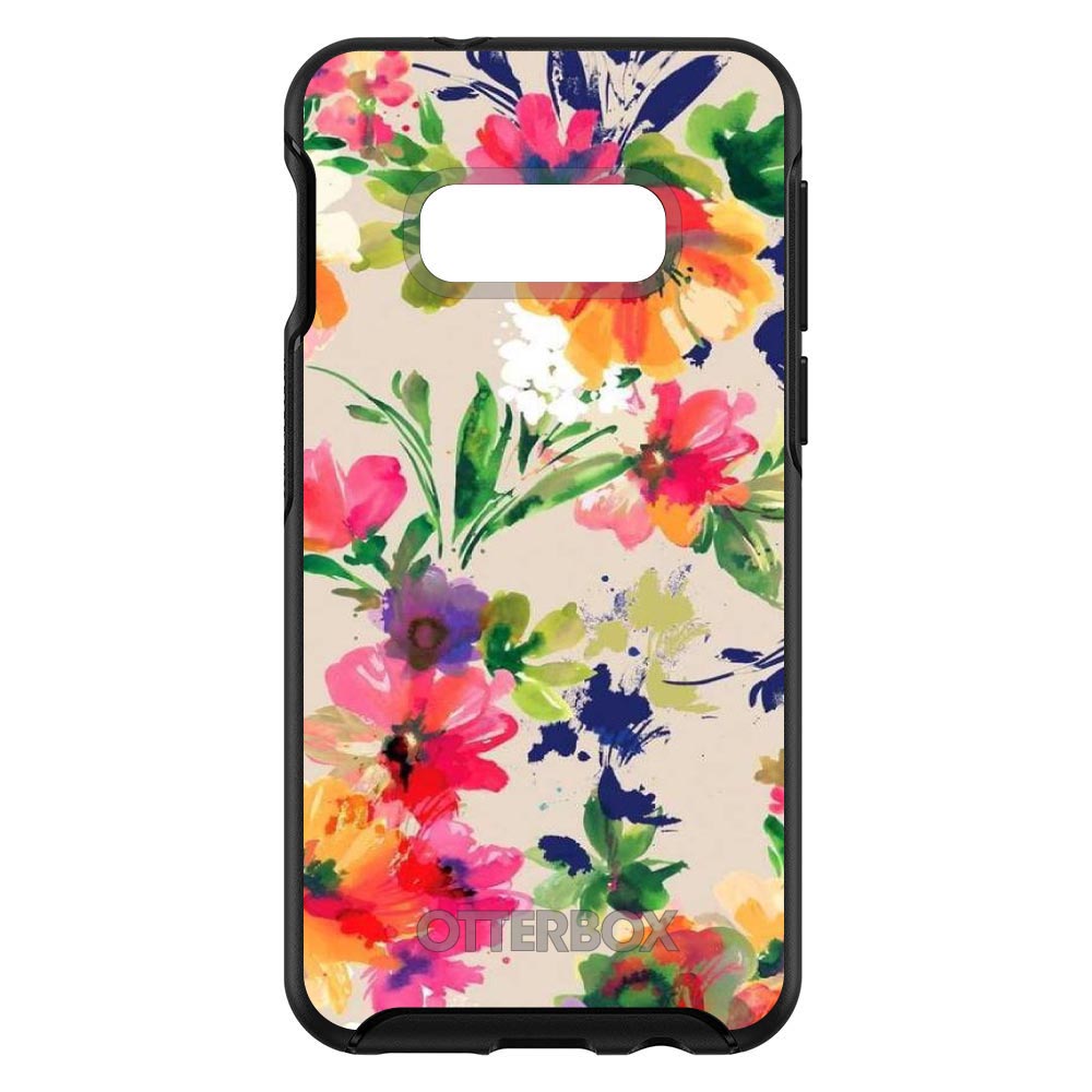 Pink Purple Floral Flowers OtterBox Symmetry Case for iPhone & Galaxy, view 7