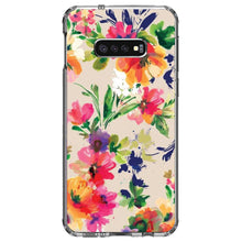 DistinctInk® Clear Shockproof Hybrid Case for Apple iPhone / Samsung Galaxy / Google Pixel - Pink Purple Floral Flowers