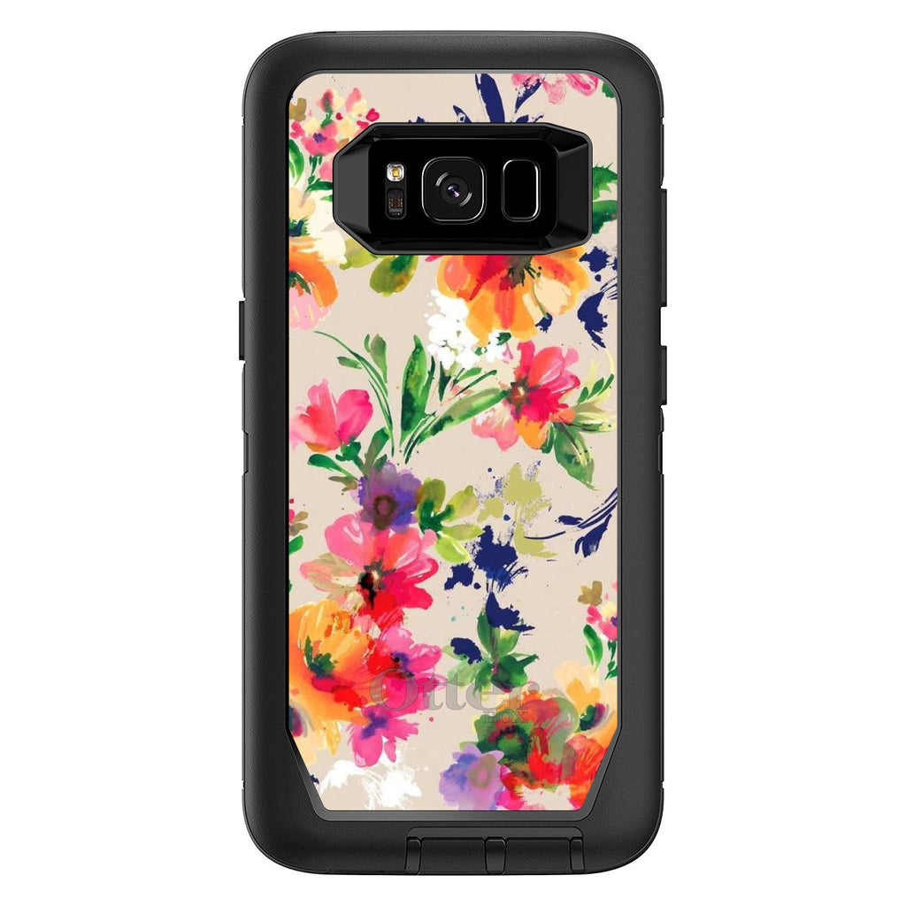Pink Purple Floral Flowers OtterBox Defender Case for iPhone & Galaxy, view 12