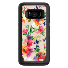 DistinctInk™ OtterBox Defender Series Case for Apple iPhone / Samsung Galaxy / Google Pixel - Pink Purple Floral Flowers