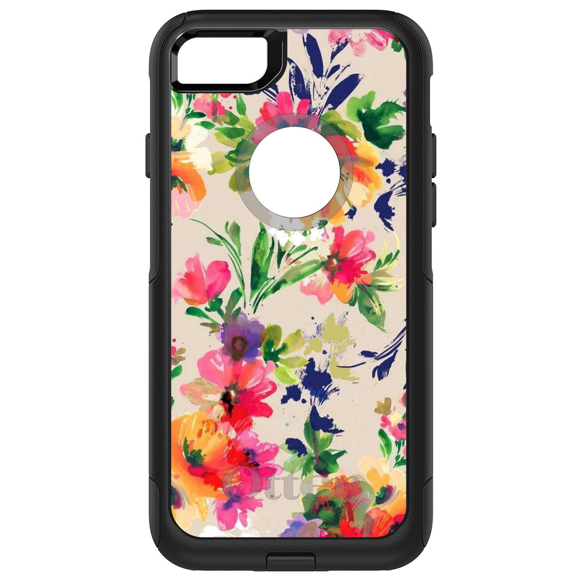 Pink Purple Floral Flowers OtterBox Commuter Case for iPhone & Galaxy