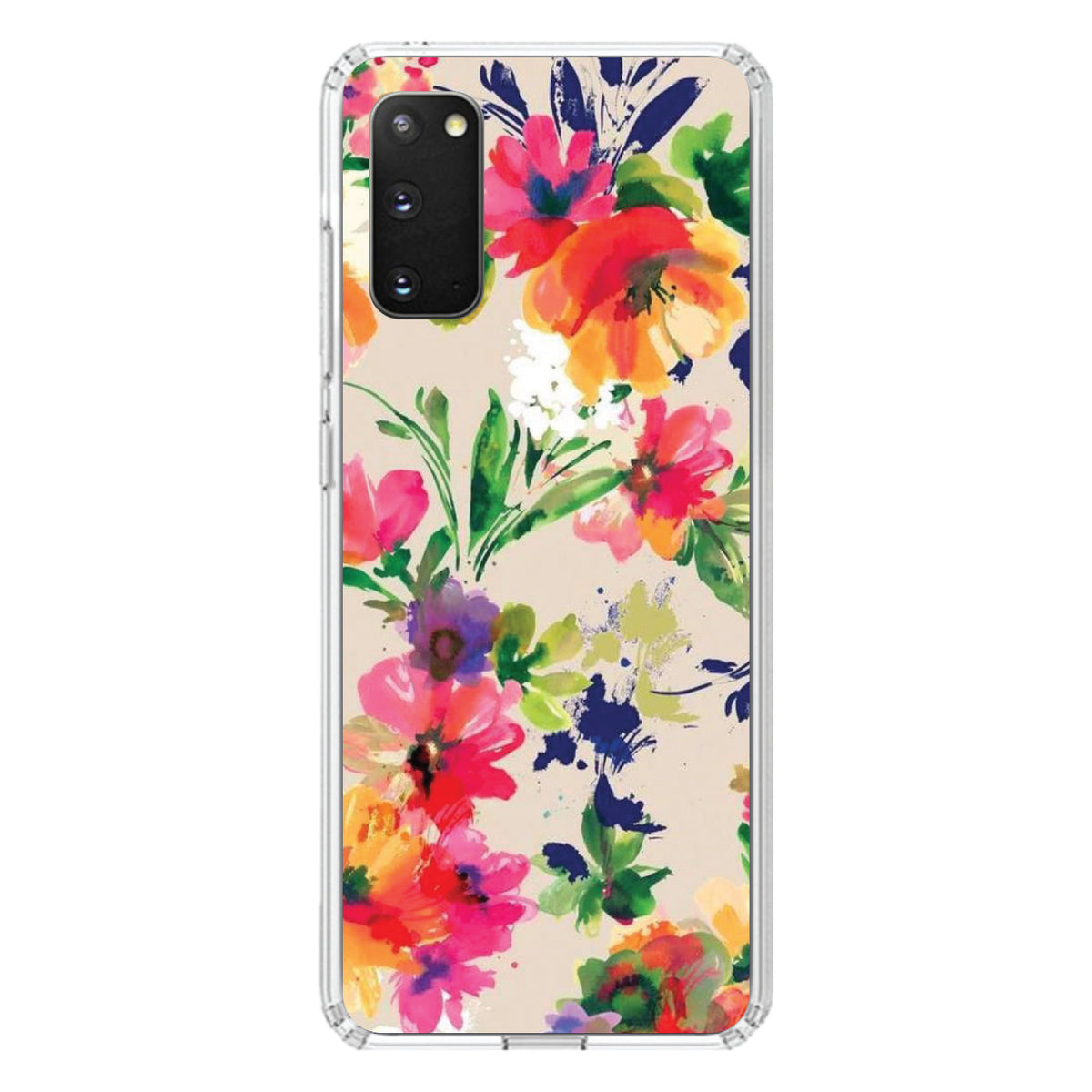 Pink Purple Floral Flowers Clear Shockproof iPhone Case, view 15