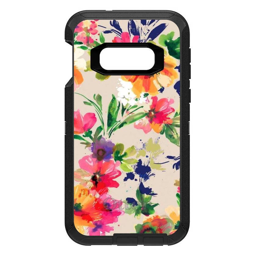 Pink Purple Floral Flowers OtterBox Defender Case for iPhone & Galaxy, view 10