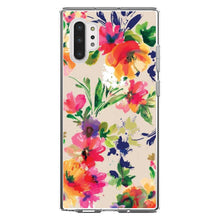 DistinctInk® Clear Shockproof Hybrid Case for Apple iPhone / Samsung Galaxy / Google Pixel - Pink Purple Floral Flowers