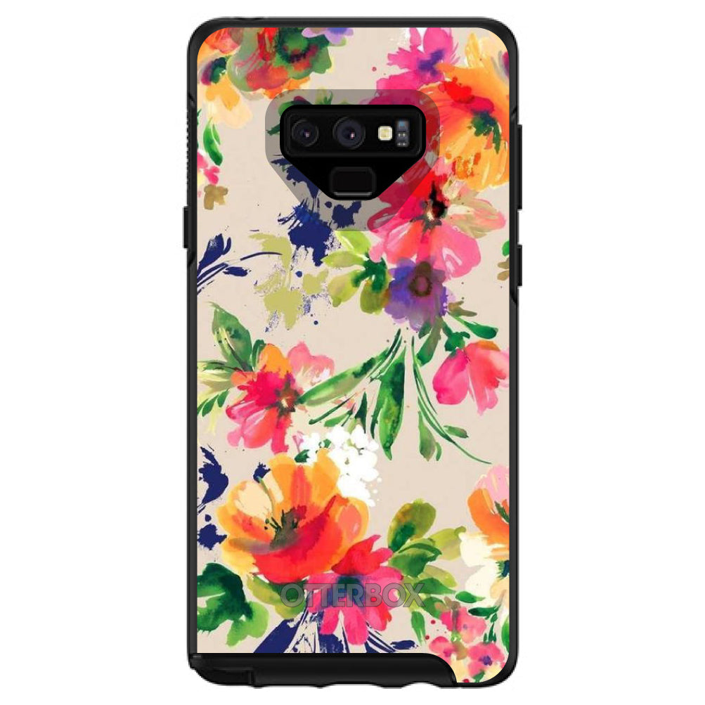 Pink Purple Floral Flowers OtterBox Symmetry Case for iPhone & Galaxy, view 13