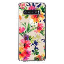DistinctInk® Clear Shockproof Hybrid Case for Apple iPhone / Samsung Galaxy / Google Pixel - Pink Purple Floral Flowers