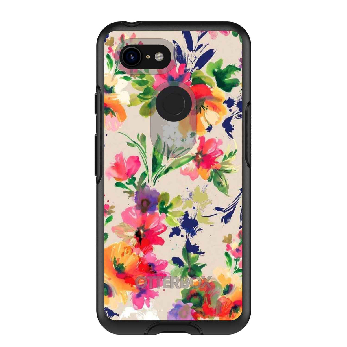 Pink Purple Floral Flowers OtterBox Symmetry Case for iPhone & Galaxy, view 15