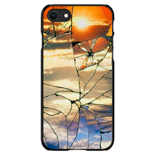 DistinctInk® Hard Plastic Snap-On Case for Apple iPhone or Samsung Galaxy - Shattered Glass Sunrise