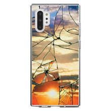 DistinctInk® Clear Shockproof Hybrid Case for Apple iPhone / Samsung Galaxy / Google Pixel - Shattered Glass Sunrise