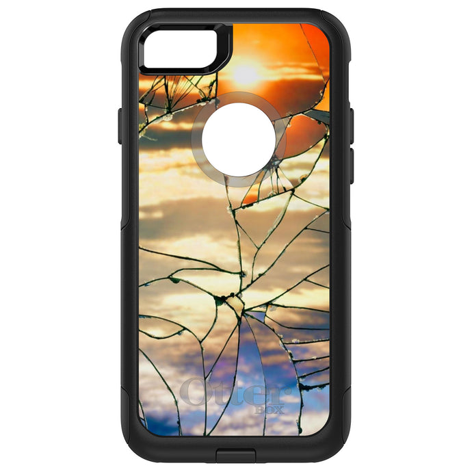 DistinctInk OtterBox Commuter Series Case for Apple iPhone or Samsung Galaxy - Shattered Glass Sunrise