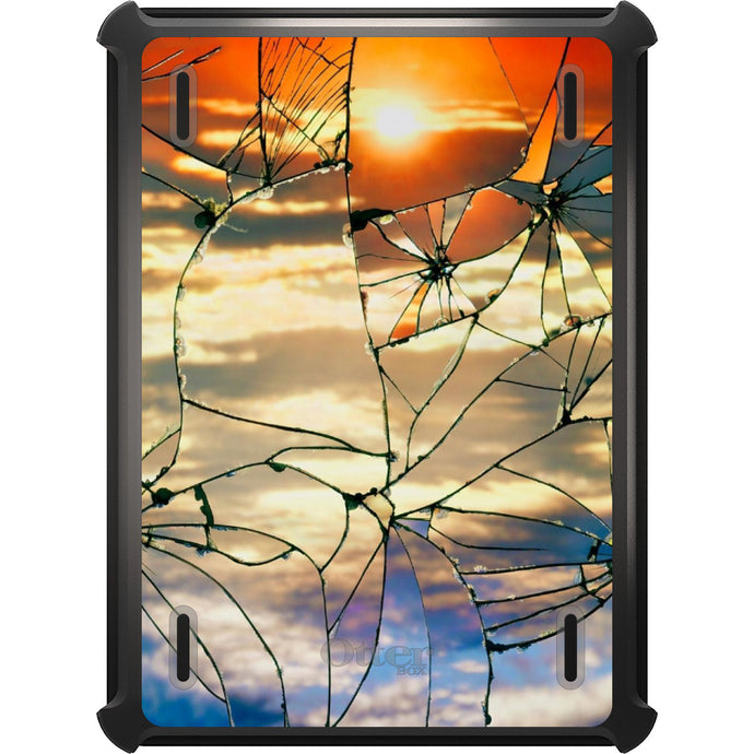 DistinctInk™ OtterBox Defender Series Case for Apple iPad / iPad Pro / iPad Air / iPad Mini - Shattered Glass Sunrise