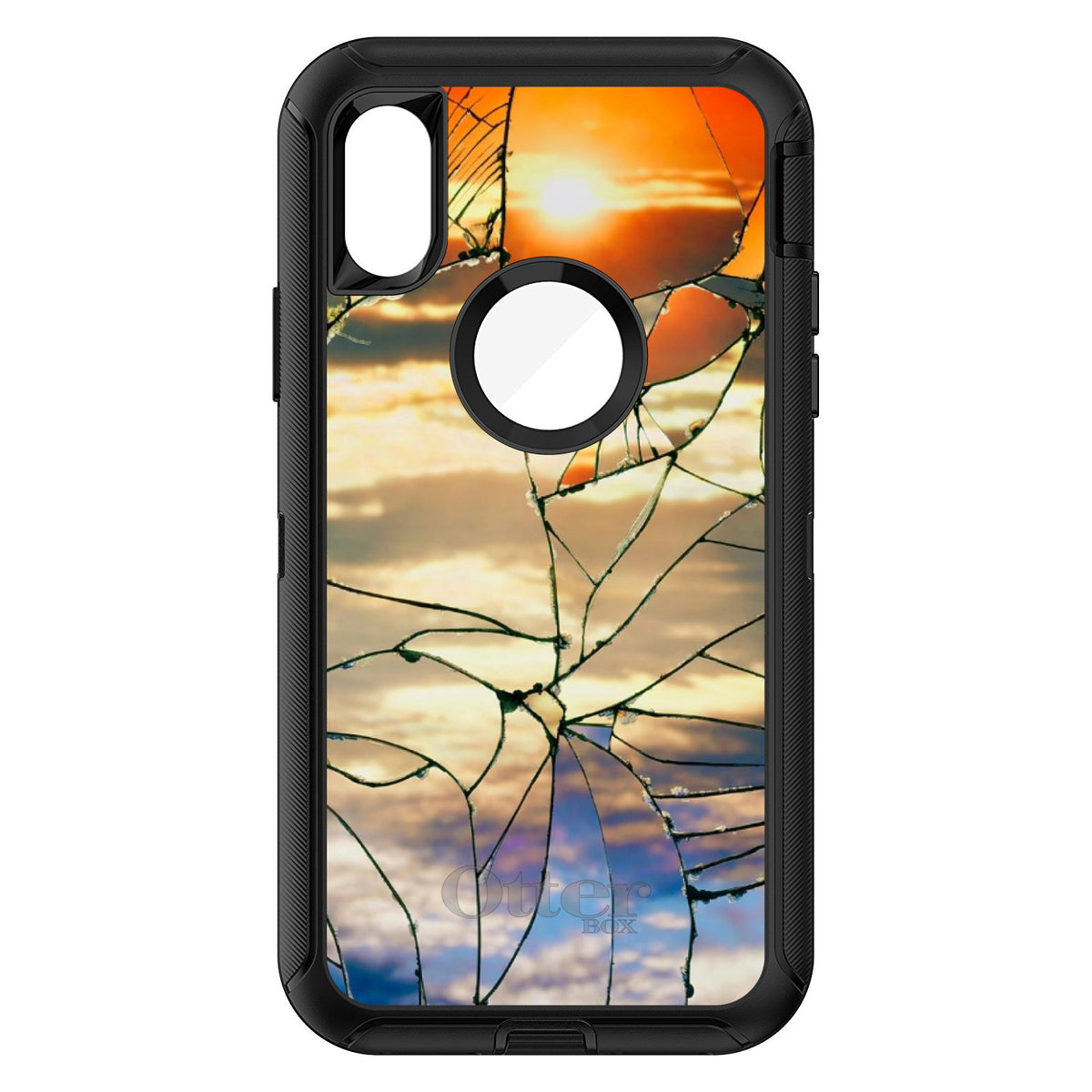Shattered Glass Sunrise OtterBox Defender Case for iPhone & Galaxy, view 3