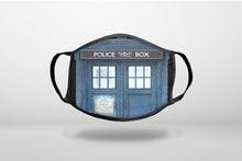 TARDIS Call Box Photograph - 3-Ply Reusable Soft Face Mask Covering, Unisex, Cotton Inner Layer