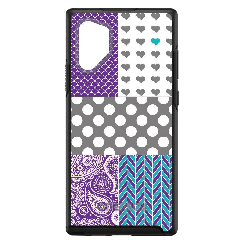 Purple Teal Grey Patterns OtterBox Symmetry Case for iPhone & Galaxy, view 11