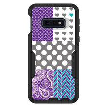 DistinctInk™ OtterBox Commuter Series Case for Apple iPhone or Samsung Galaxy - Purple Teal Grey Patterns