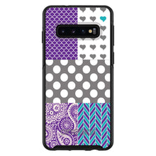 DistinctInk™ OtterBox Symmetry Series Case for Apple iPhone / Samsung Galaxy / Google Pixel - Purple Teal Grey Patterns