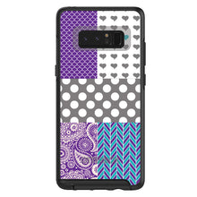 DistinctInk™ OtterBox Symmetry Series Case for Apple iPhone / Samsung Galaxy / Google Pixel - Purple Teal Grey Patterns