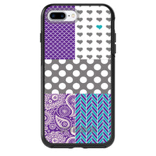 DistinctInk™ OtterBox Symmetry Series Case for Apple iPhone / Samsung Galaxy / Google Pixel - Purple Teal Grey Patterns