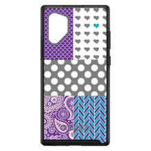 DistinctInk™ OtterBox Symmetry Series Case for Apple iPhone / Samsung Galaxy / Google Pixel - Purple Teal Grey Patterns