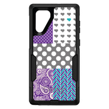 DistinctInk™ OtterBox Commuter Series Case for Apple iPhone or Samsung Galaxy - Purple Teal Grey Patterns