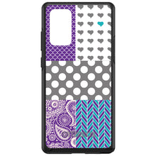 DistinctInk™ OtterBox Symmetry Series Case for Apple iPhone / Samsung Galaxy / Google Pixel - Purple Teal Grey Patterns