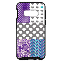 DistinctInk™ OtterBox Symmetry Series Case for Apple iPhone / Samsung Galaxy / Google Pixel - Purple Teal Grey Patterns