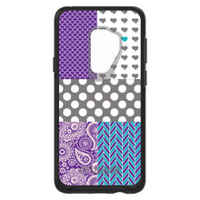 DistinctInk™ OtterBox Symmetry Series Case for Apple iPhone / Samsung Galaxy / Google Pixel - Purple Teal Grey Patterns