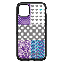 DistinctInk™ OtterBox Symmetry Series Case for Apple iPhone / Samsung Galaxy / Google Pixel - Purple Teal Grey Patterns