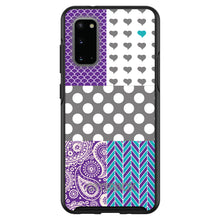 DistinctInk™ OtterBox Symmetry Series Case for Apple iPhone / Samsung Galaxy / Google Pixel - Purple Teal Grey Patterns