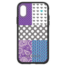DistinctInk™ OtterBox Symmetry Series Case for Apple iPhone / Samsung Galaxy / Google Pixel - Purple Teal Grey Patterns