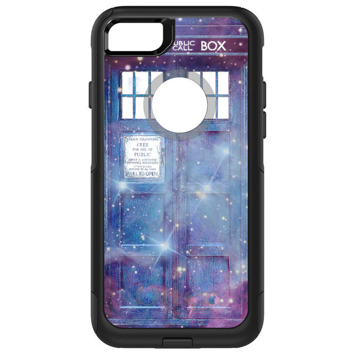 DistinctInk OtterBox Commuter Series Case for Apple iPhone or Samsung Galaxy - Fading TARDIS Outer Space Stars