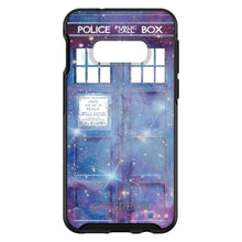 DistinctInk™ OtterBox Symmetry Series Case for Apple iPhone / Samsung Galaxy / Google Pixel - Fading TARDIS Outer Space Stars