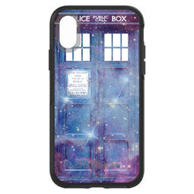 DistinctInk™ OtterBox Symmetry Series Case for Apple iPhone / Samsung Galaxy / Google Pixel - Fading TARDIS Outer Space Stars