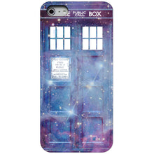 DistinctInk® Hard Plastic Snap-On Case for Apple iPhone or Samsung Galaxy - Fading TARDIS Outer Space Stars