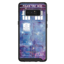 DistinctInk™ OtterBox Symmetry Series Case for Apple iPhone / Samsung Galaxy / Google Pixel - Fading TARDIS Outer Space Stars