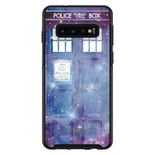 DistinctInk™ OtterBox Symmetry Series Case for Apple iPhone / Samsung Galaxy / Google Pixel - Fading TARDIS Outer Space Stars